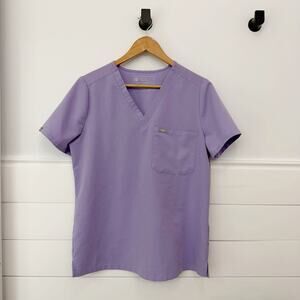 Women’s FIGS Technical Collection Scrub Top Catarina Lavender Purple Size M